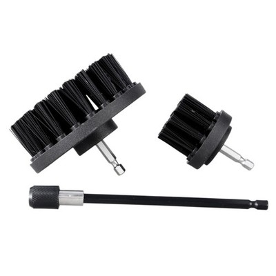 3Pcs Drill Brush Set Power Scrubber Cleaning Kit Extend Attachment for Bathroom