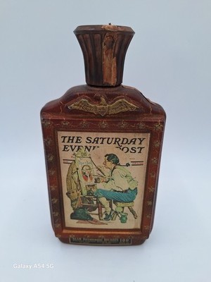 Vintage Jim Beam Bicentennial Decanter Norman Rockwell Saturday Evening Post