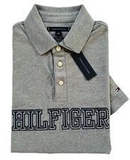 Tommy Hilfiger Men's Regular Fit LOGO Short Sleeve Polo - Gray