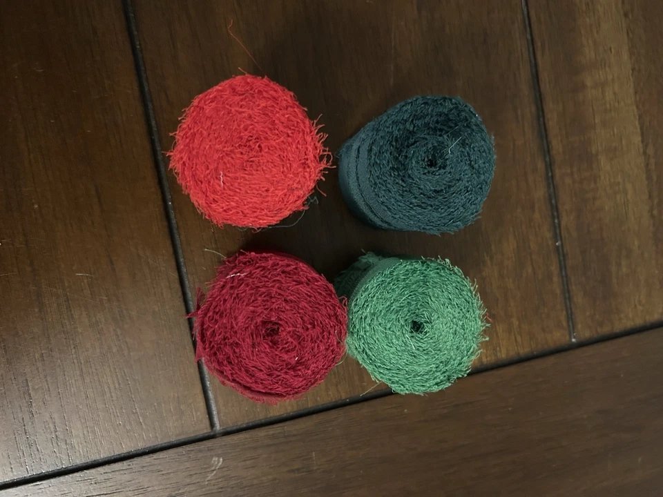 Pretty Jolly 1.5” Chiffon Ribbon Set Red & Green Christmas Craft Decor - Image 2 of 4