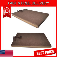 Vintage Leather Scrapbook Photo Album DIY Guestbook Travel Memory Book