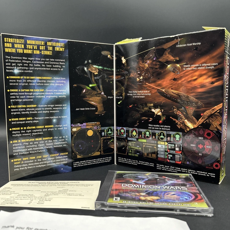 Star Trek Deep Space Nine Dominion Wars PC Big Box Video Game -  Mint Disc! - Image 3 of 4