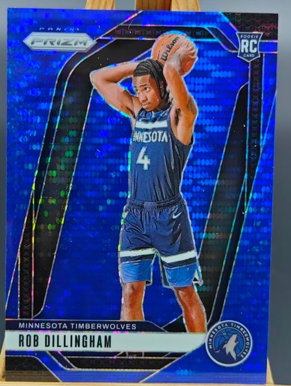 Rob Dillingham 2024-25 Panini Prizm Blue Pulsar Prizm 37/99 RC #250