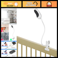 Flexible Clip Mount for Baby Monitor Cameras - Tool-Free, No Wall Damage, White