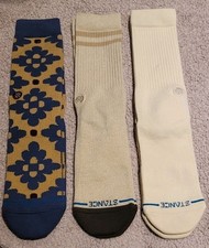  3 Pairs Stance Cotton-Blend Crew Socks Unisex Sz Large