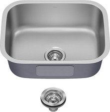 23" Stainless Steel Kitchen Sink,18 Gauge Single Bowl Kitchen Sinks Undermount