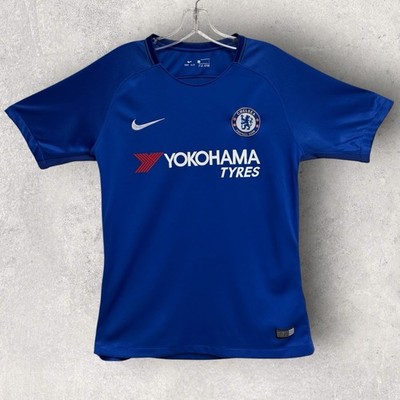 Nike Chelsea London 2017 2018 Home Jersey Football Soccer Men s Small 19x27 READ
