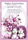 Happy Anniversary To A Very Special Couple A5 Card - Open for Friends or Family