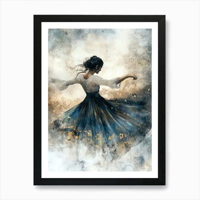 Tänzerin am Himmel 1 Kunstdruck Rahmen gerahmt Wandbild Poster Leinwanddruck Bild