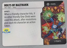 HEROCLIX Strange Tales os005 BOLTS OF BALTHAKK One Shot Card 