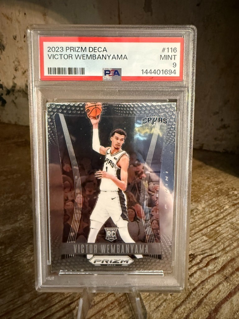 2023 Panini Prizm Deca Rookie Victore Wembanyama #116 RC PSA 9 San Antonio Spurs
