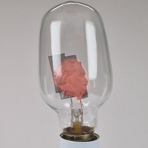 Rare Vintage Soviet Neon Bulb Georgi Dimitrov Portrait USSR 1960s Bulgaria