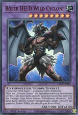 YuGiOh Böser HELD Wild Cyclone (V.2) LDS3-DE030 Ultra Rare Good 1st