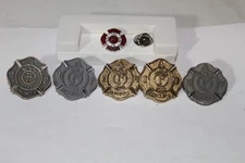IAFF International Association of Fire Fighters 5 MDA Lapel Pins + Red/White Pin