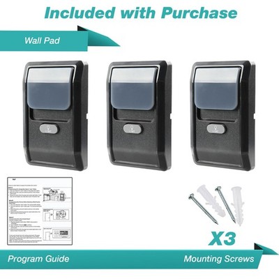 3x Garage Door Opener Remote Wall Pad Panel for Liftmaster Chamberlain 882LMW