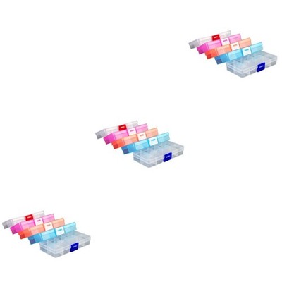  5 STÜCKE 10-Grid Kunststoff Einstellbare Schmuck Organizer Aufbewahrungsbox