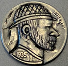 HOBO Buffalo Nickel Coin ~ NICE Hand Carved