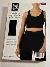 Member's Mark Seamless Racerback Sports Bra Size XL Black
