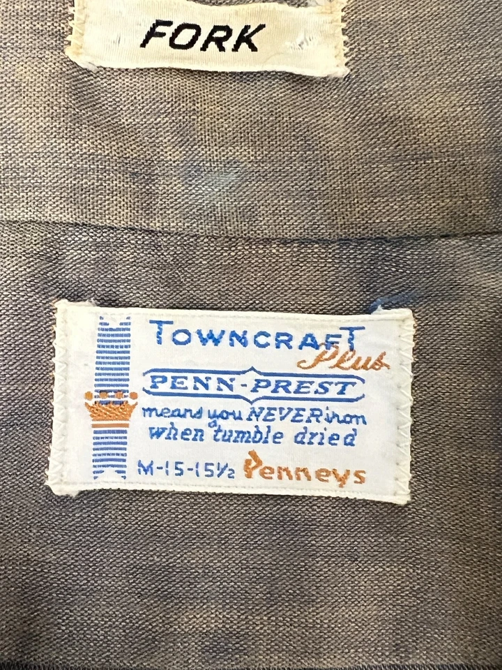Vintage JCPenney Towncraft Plus Unique Iridescent Long Sleeve Collared Button Up - Image 3 of 4