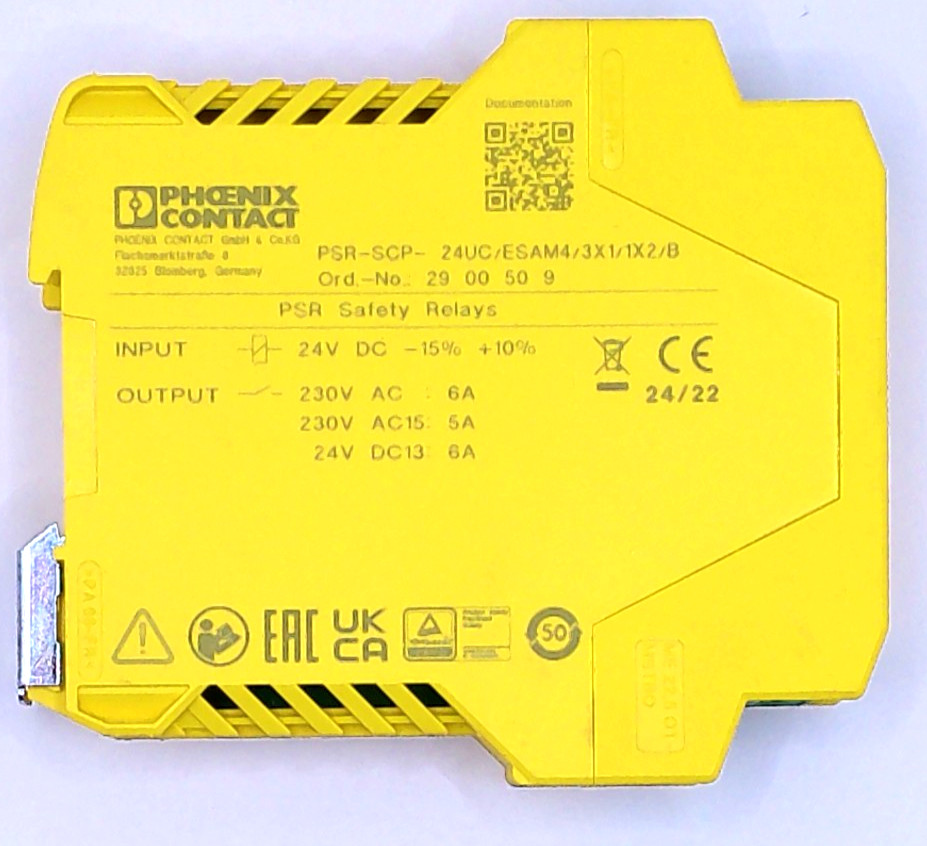 Relé de seguridad PSR-SCP-24UC/ESAM4/3X1/1X2/B 2900509 para Phoenix Contact 24V