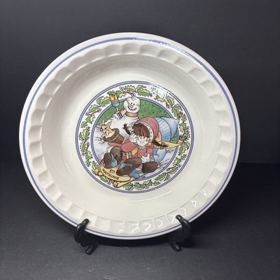 VTG Watkins Country Kids Fireside French Apple Pie Recipe Plate 10.5  Pie Plate