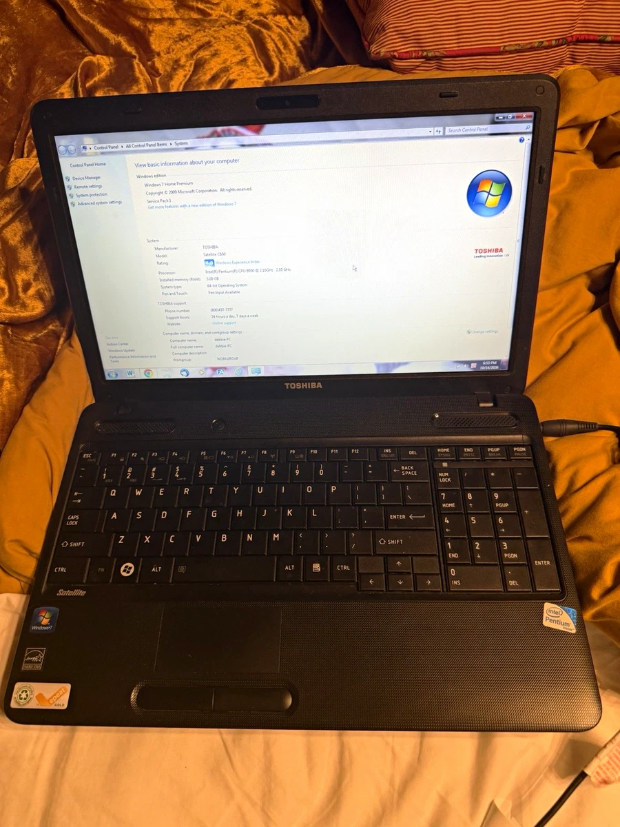 Toshiba Windows 7 Intel Pentium PC Laptops & Netbooks for sale | eBay