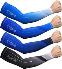 4 Pares De Mangas De Brazo Para Hombres Y Mujeres Proteccion Solar UV Brazos