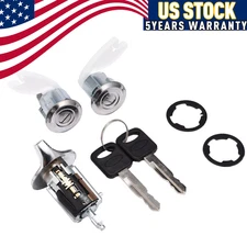 2 Keys Ignition & Door Lock Cylinder Set For 1992-1996 Bronco F150 F250 F350 US