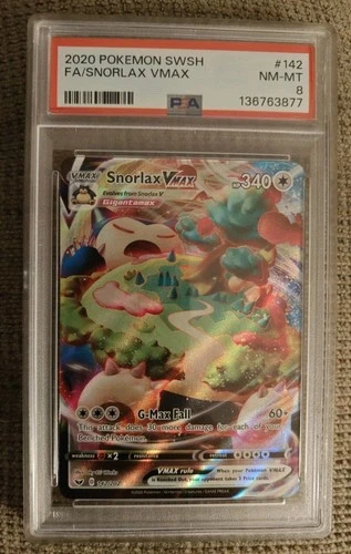 2020 Pokemon Snorlax Vmax 142/202 #142 - PSA 8