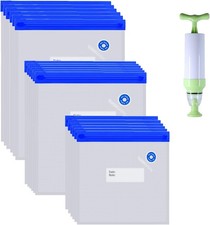 Sous Vide Bags 22 Pack Reusable Vacuum Food Storage 22pcs Mixed with Pump