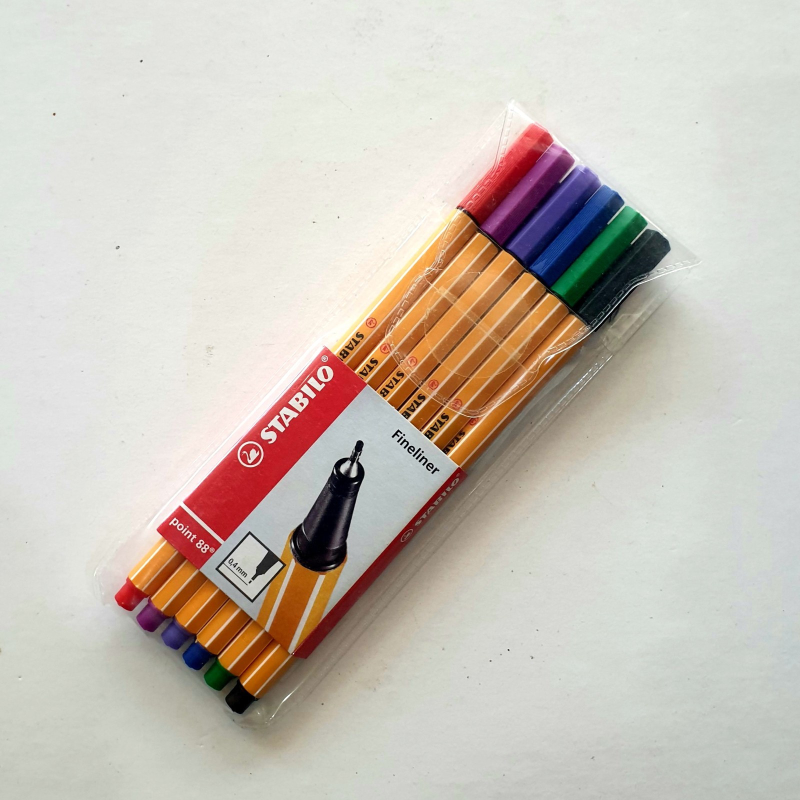Stabilo Point 88 Fineliner Set of 6 Solid and Neon Color 0.4mm Fine Writing Pen