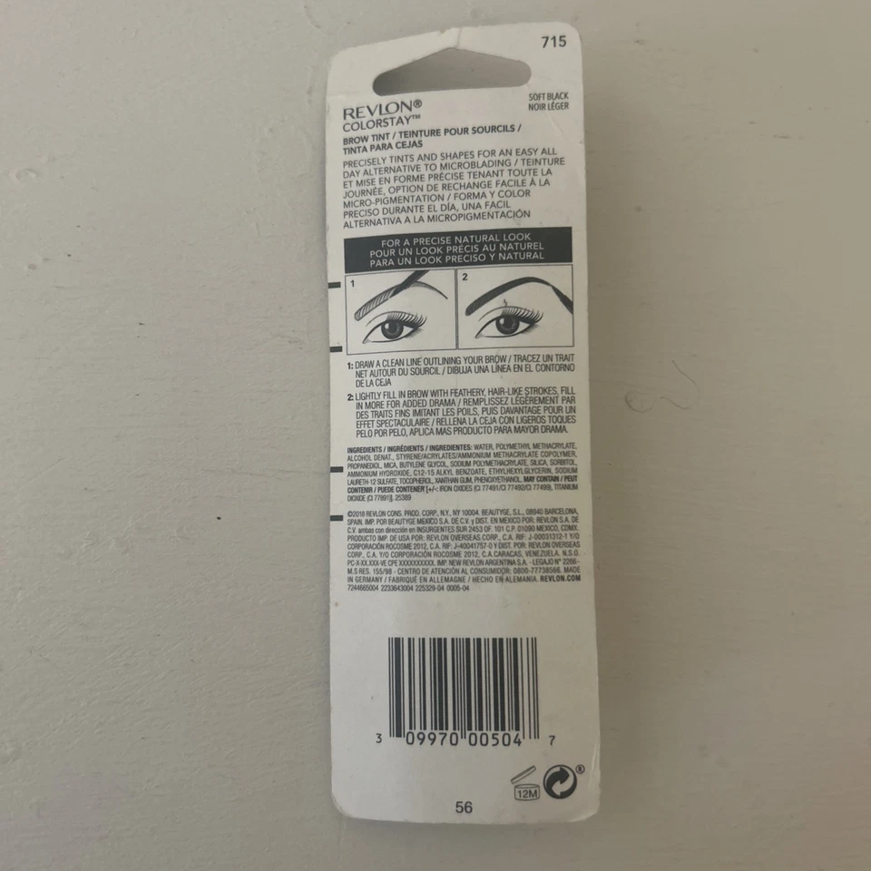REVLON COLORSTAY BROW TINT WATERPROOF PRECISE TIP 715 SOFT BLACK - Image 2 of 2