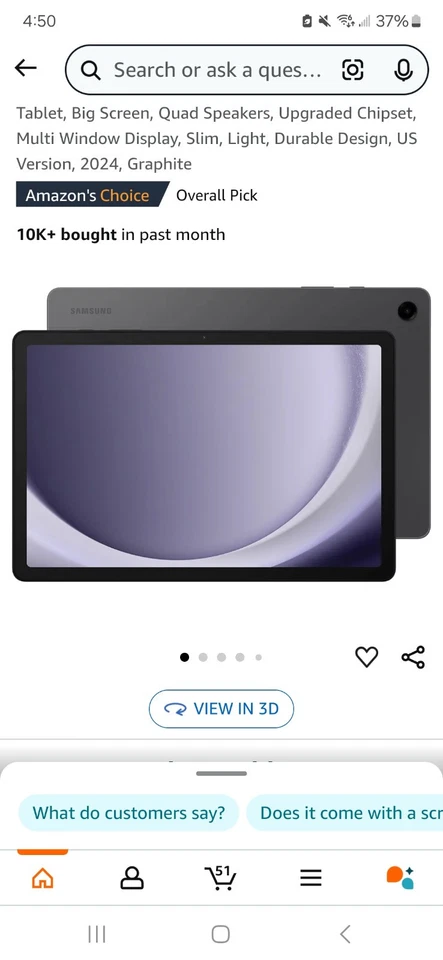 Samsung Galaxy A9 Plus Tablet 11inch - Image 3 of 4