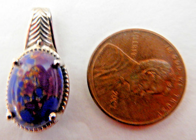Karis  Vintage Purple Mohave Turquoise STS Brassy Pendant  NEW