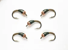 Mirage Midge Tungsten Nymphs Copper Olive - Premium Trout Fly Fishing Flies Lot