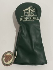Buffalo Trace Bourbon Whiskey Green Leather Golf Driver Headcover w/ Pocket NWT