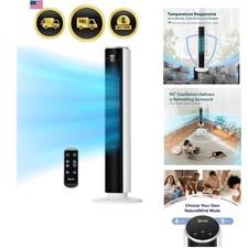 Tower Fan for Bedroom, 90 Oscillating Standing Fan with 28dB Quiet for Sleep...