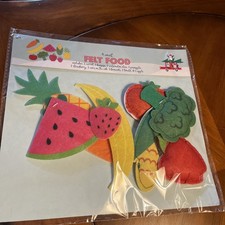 FELT FOOD Play Kit carrot, banana, watermelon, lettuce, corn, broccoli, apple
