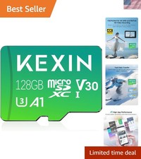 128GB Micro SD Card with Adapter - Up to 90MB/s 4K, V30, A1, C10, 4K UHD High...
