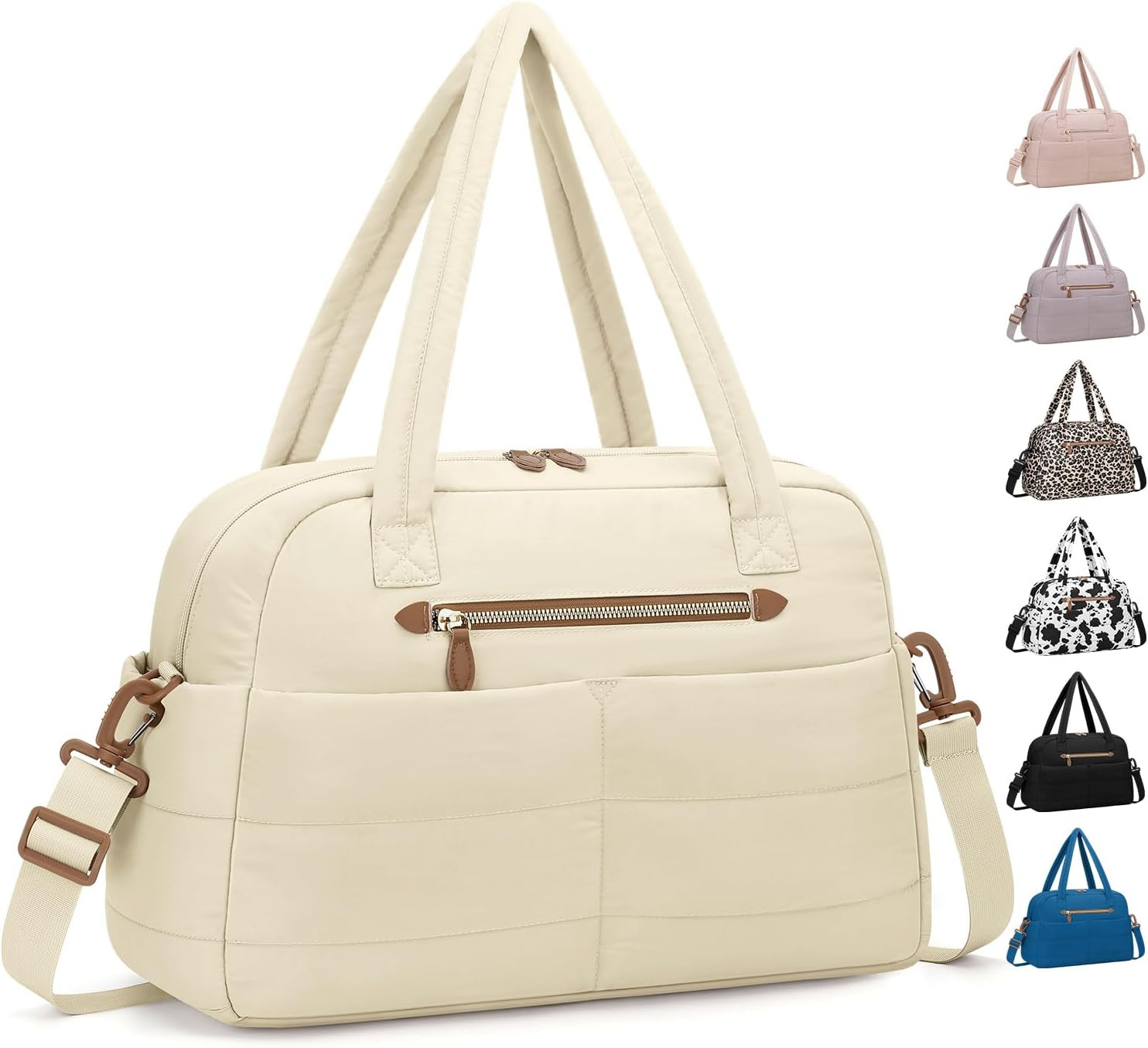 Travel Duffle Bag,Puffer Carry on Duffel Bag with Laptop Compartment Waterproof 