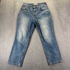 Everlane Jeans Womens Size 29 Crop Blue Organic Cotton Curvy 90s Cheeky Straight