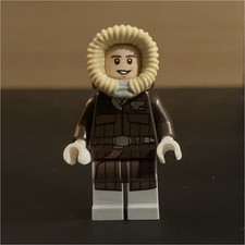 LEGO Minifigure Brown Parka Hood w/ White Fur Trim, Gray Legs, White Hands