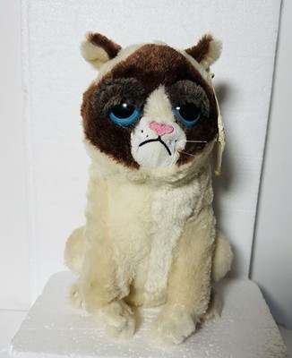 Grumpy Cat Plush Toy Ripple Junction Brown Tan Blue Eyes 11  VTG 2012