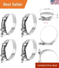 3" T-Bolt Hose Clamp Set - 304 Stainless Steel for Turbo & Intercooler