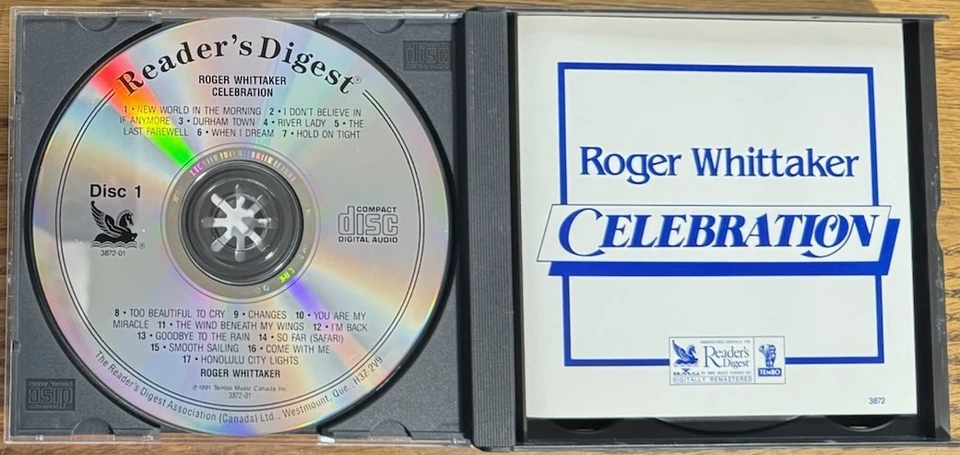 Reader's Digest ~  Roger Whittaker: Celebration ~ 3 CD Set ~ Very Good Condition - Image 2 of 4