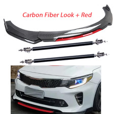 For Kia Optima K5 Carbon Fiber Front Bumper Lip Spoiler Splitter Strut Rods For Kia Optima K5 Carbon Fiber Front Bumper Lip Spoiler Splitter Strut Rods