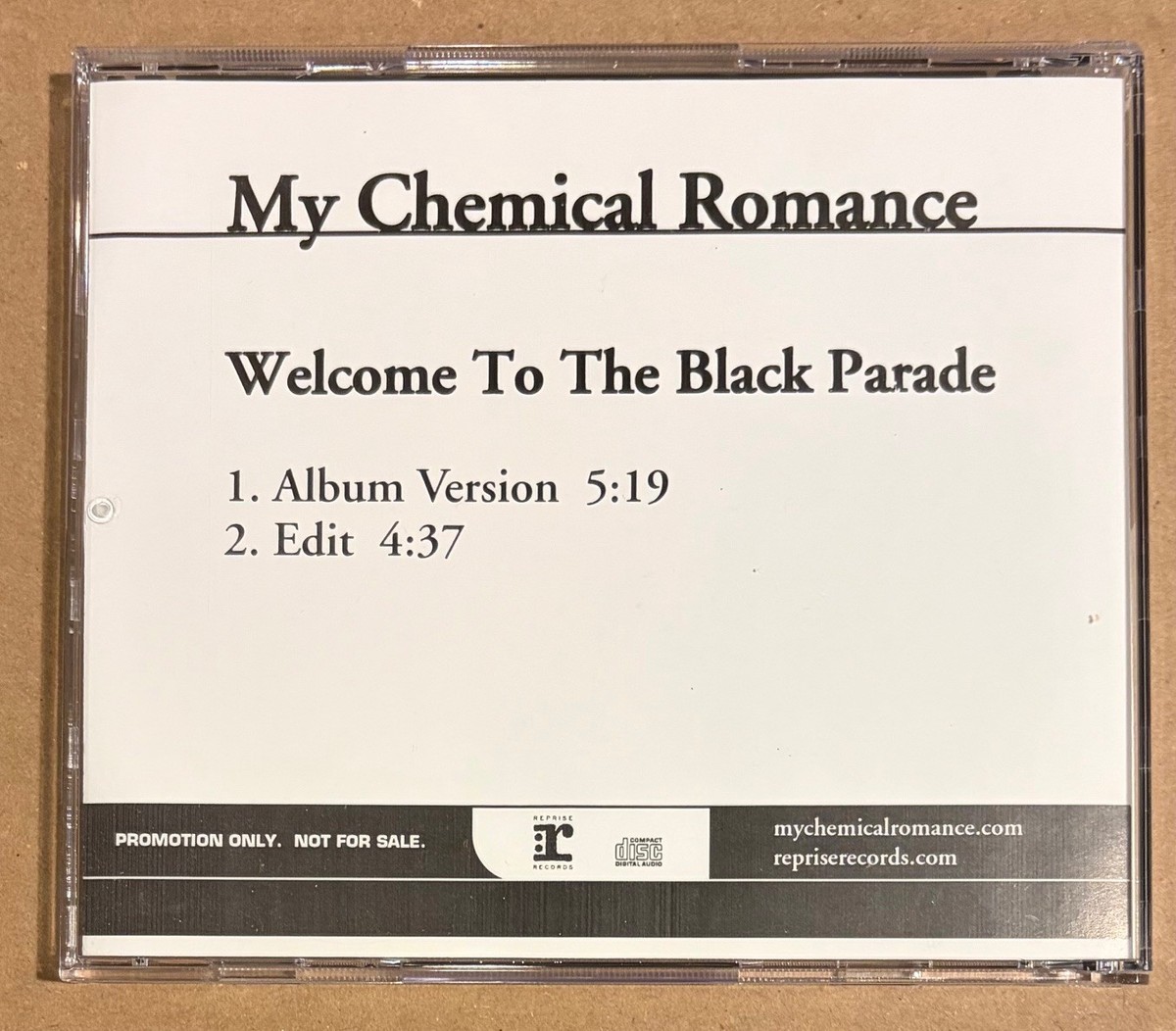My Chemical Romance - Welcome to the Black Parade RARE promo CD