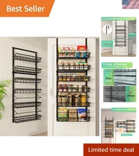 Adjustable Wall Mount Spice Rack - Home & Kitchen