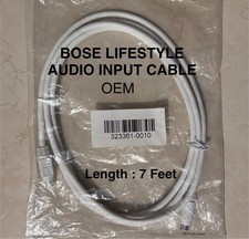 White unused Bose OEM Lifestyle Audio Input Cable  9-PIN Male both ends 