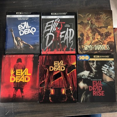 Lot Of 6 4k UHD Films - Evil Dead Collection slipcovers steelbooks - NO DIGITAL 